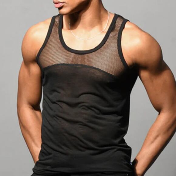 Andrew Christian Other - Andrew Christian City Mesh Burnout Tank Black Medium